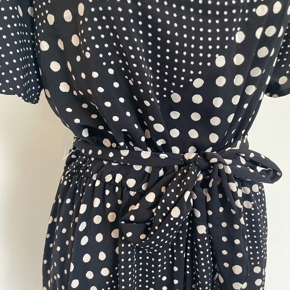 Ces Femme Polka Dot Fit & Flare Blue and White Dress - Picture 2 of 7